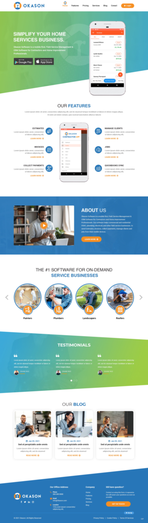 Web Design by pb for Okason Software | Design #26043229
