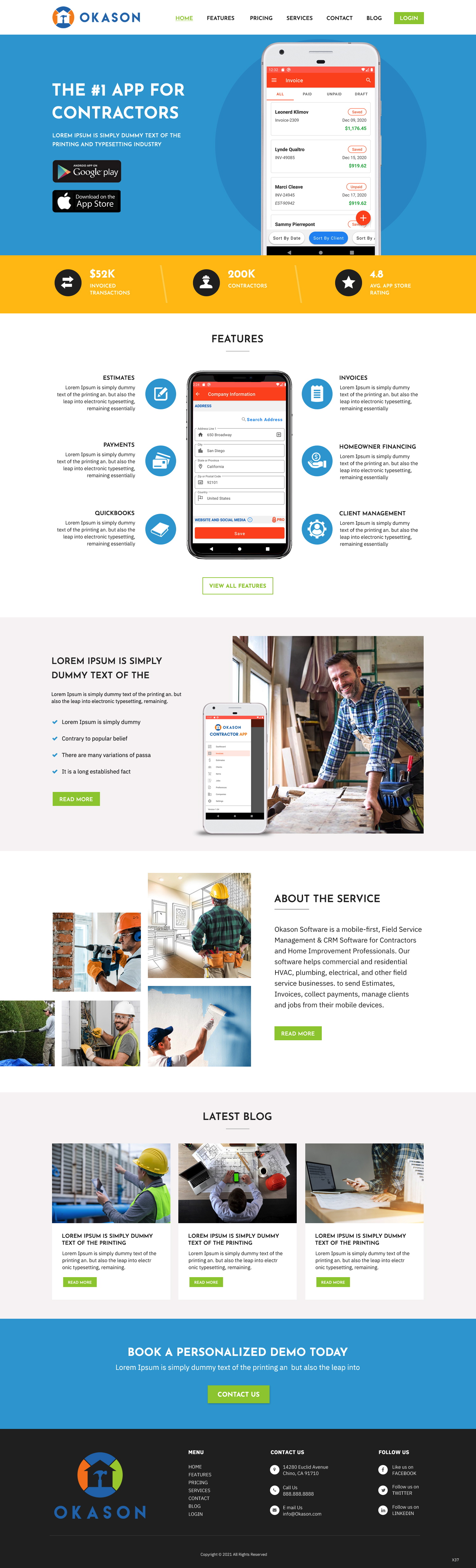 Diseño Web por pb para Okason Software | Diseño #26043241