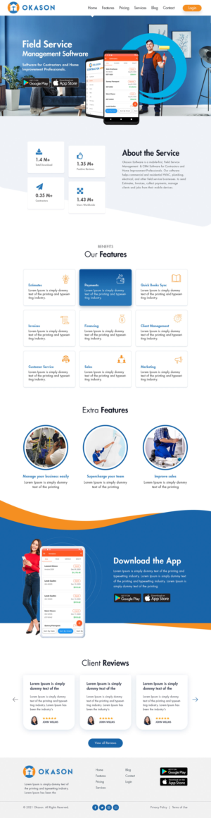 Web Design by Shijo John for Okason Software | Design: #26068004