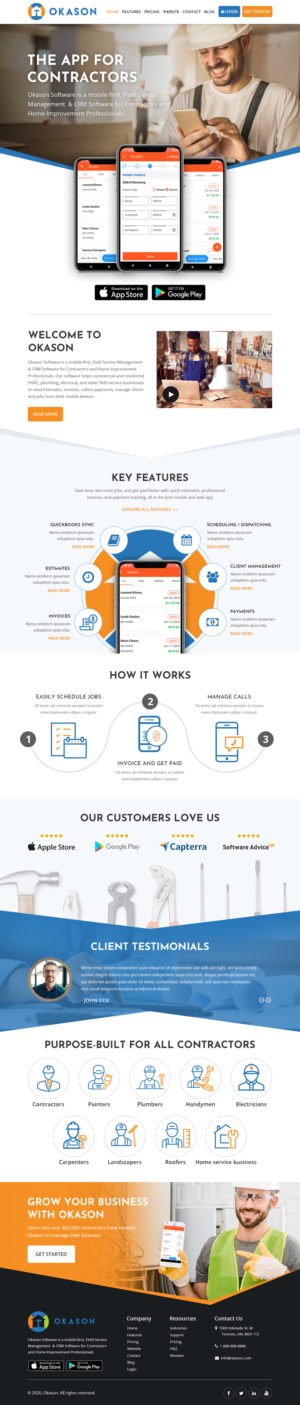 Web Design by Starlyn DS for Okason Software | Design: #26091716
