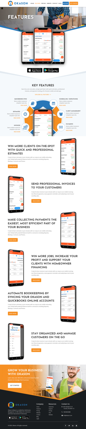 Web Design by Starlyn DS for Okason Software | Design: #26098988