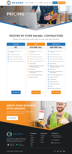 Web Design by Starlyn DS for Okason Software | Design: #26098991