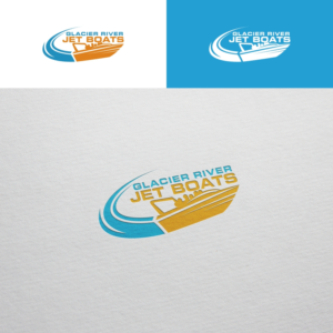 Glacier River Jet Boats | Logo-Design von Rhibas