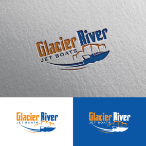 Glacier River Jet Boats | Logo-Design von Rii