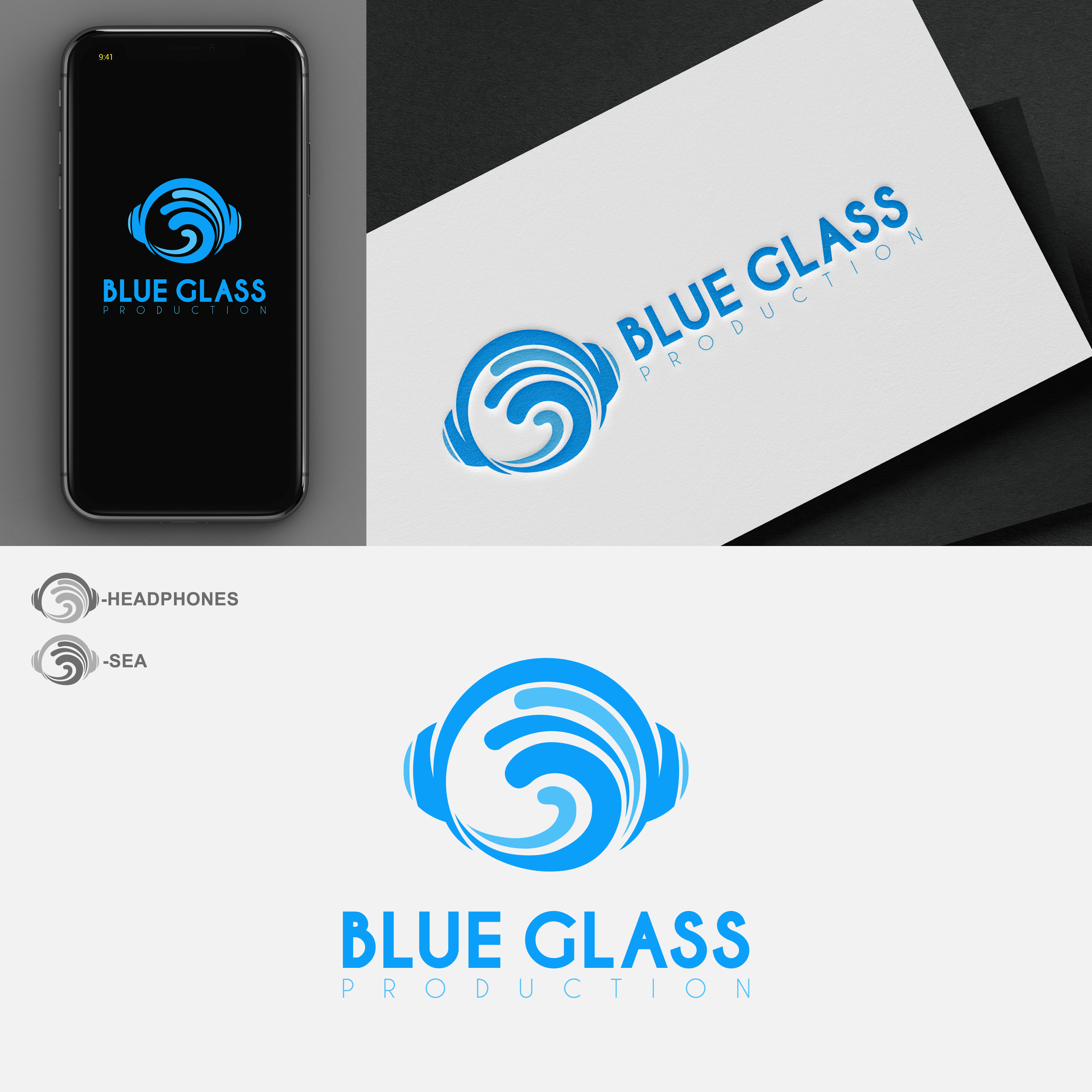 Logo Design by ICKE for Blue Glass Production | Design #26046950
