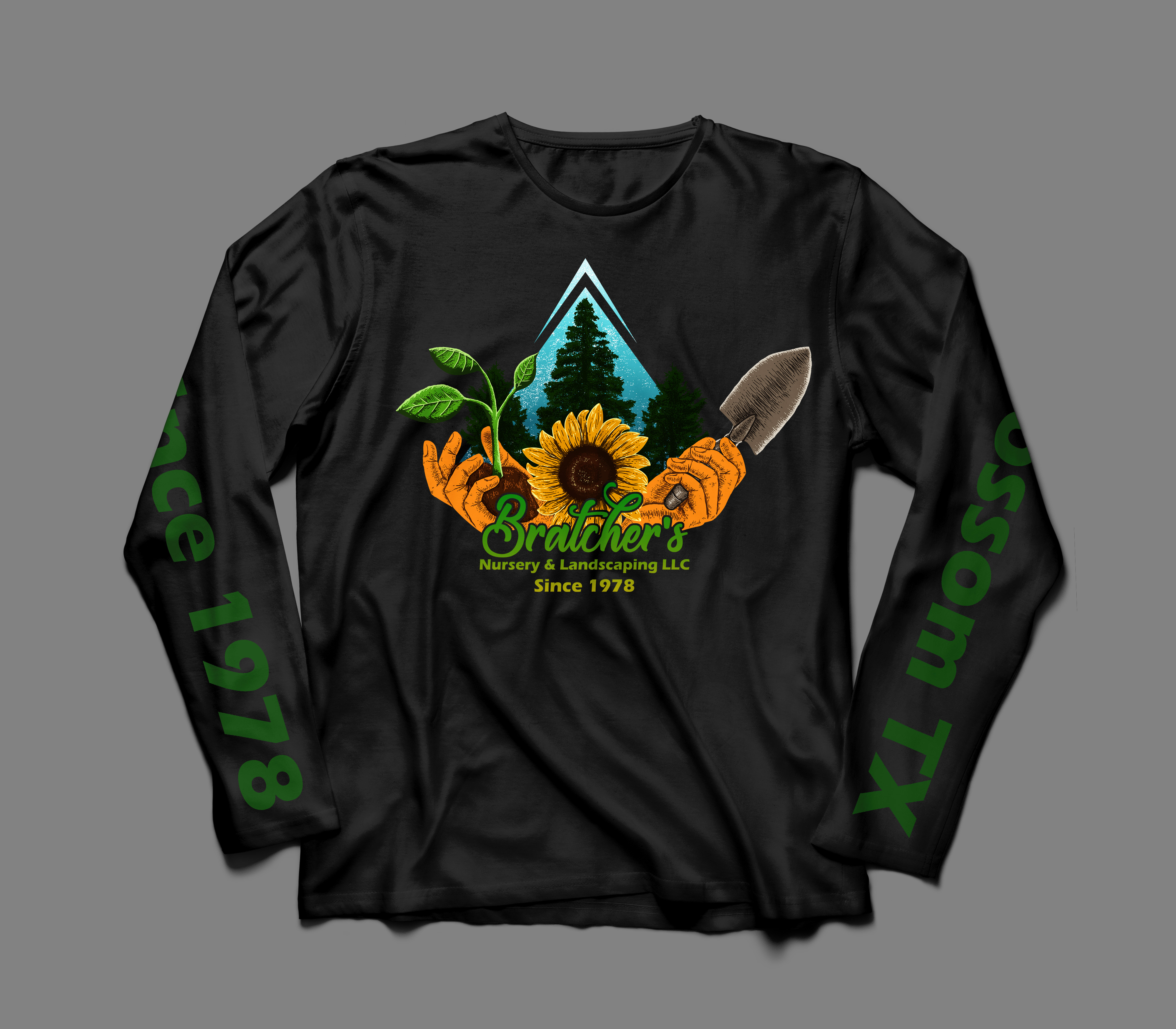 T-shirt Design by DoelRangkuti for Bratcher's Nursery & Landscaping LLC | Design #26085629