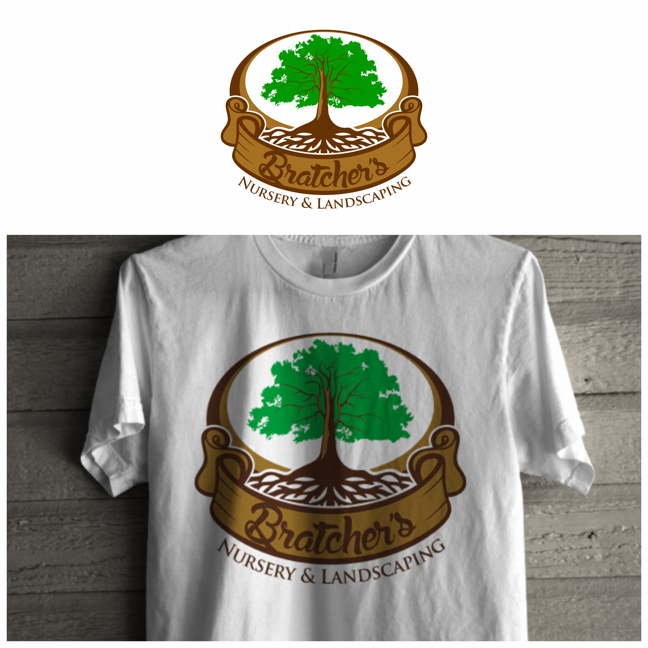 T-shirt Design by luckdesign for Bratcher's Nursery & Landscaping LLC | Design #26044025
