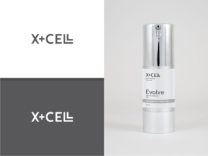 X+cell, with pure medical skincare underneath | Logo Design by Atvento Graphics