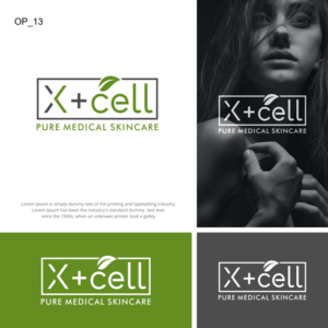 X+cell, with pure medical skincare underneath | Logo Design by CIG Designer