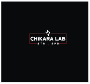 the Japanese character for chikara, strength (STR) x speed (SPD). | Logo Design by angelonyamu