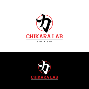 the Japanese character for chikara, strength (STR) x speed (SPD). | Logo Design by Graphic Bricks