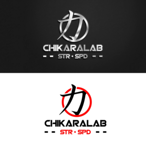 the Japanese character for chikara, strength (STR) x speed (SPD). | Logo Design by kaushal 05