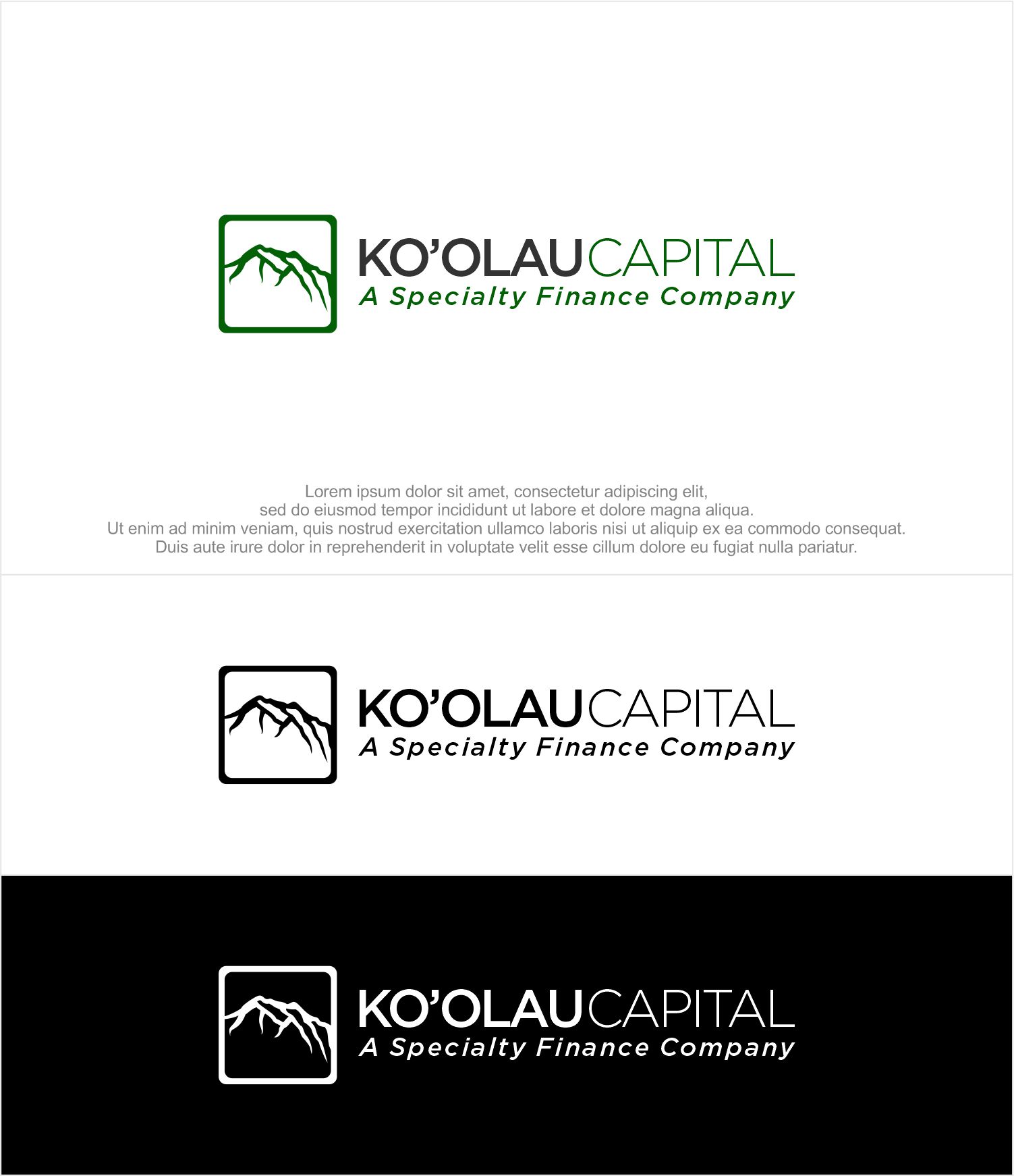 Logo Design by Indra Putra for Ko'olau Capital, Inc. | Design #26087556