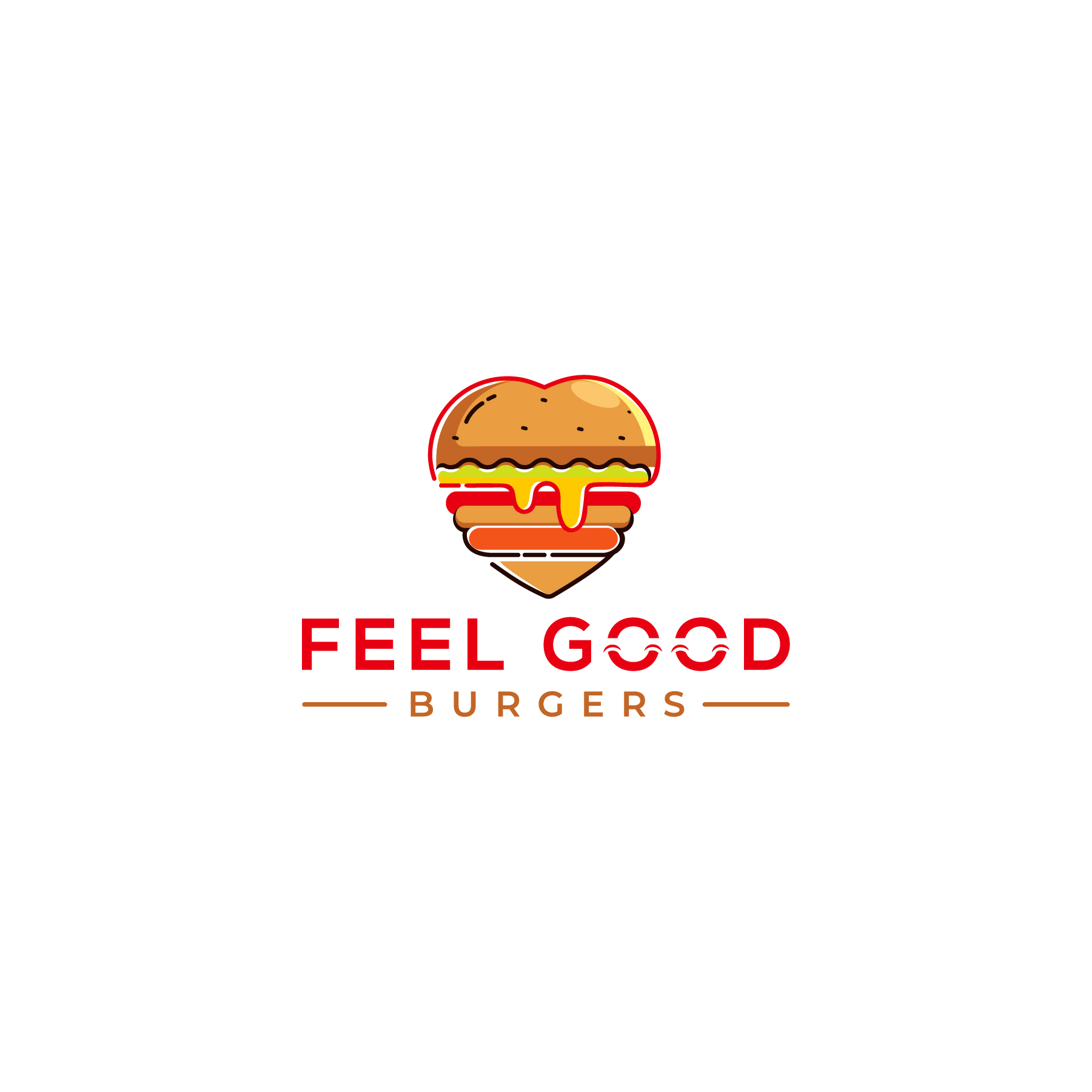Logo Design by pinkeart for Feel Good Corp PTY LTD trading as Feel Good Burgers | Design #26056274