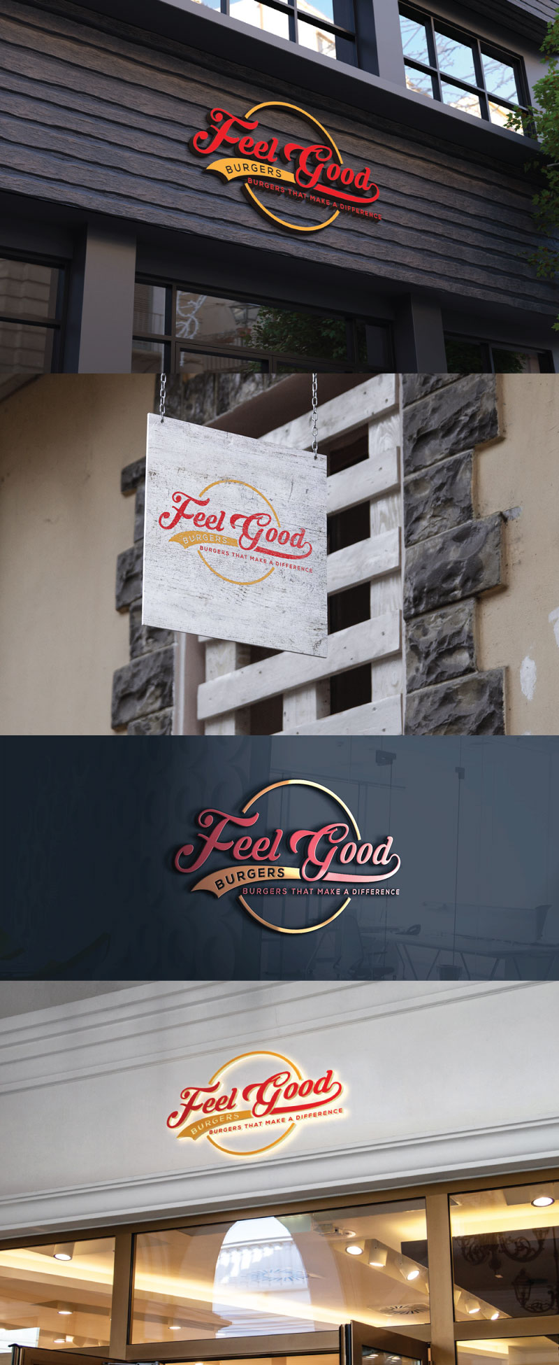 Logo Design by Banglalink 2 for Feel Good Corp PTY LTD trading as Feel Good Burgers | Design: #26056478