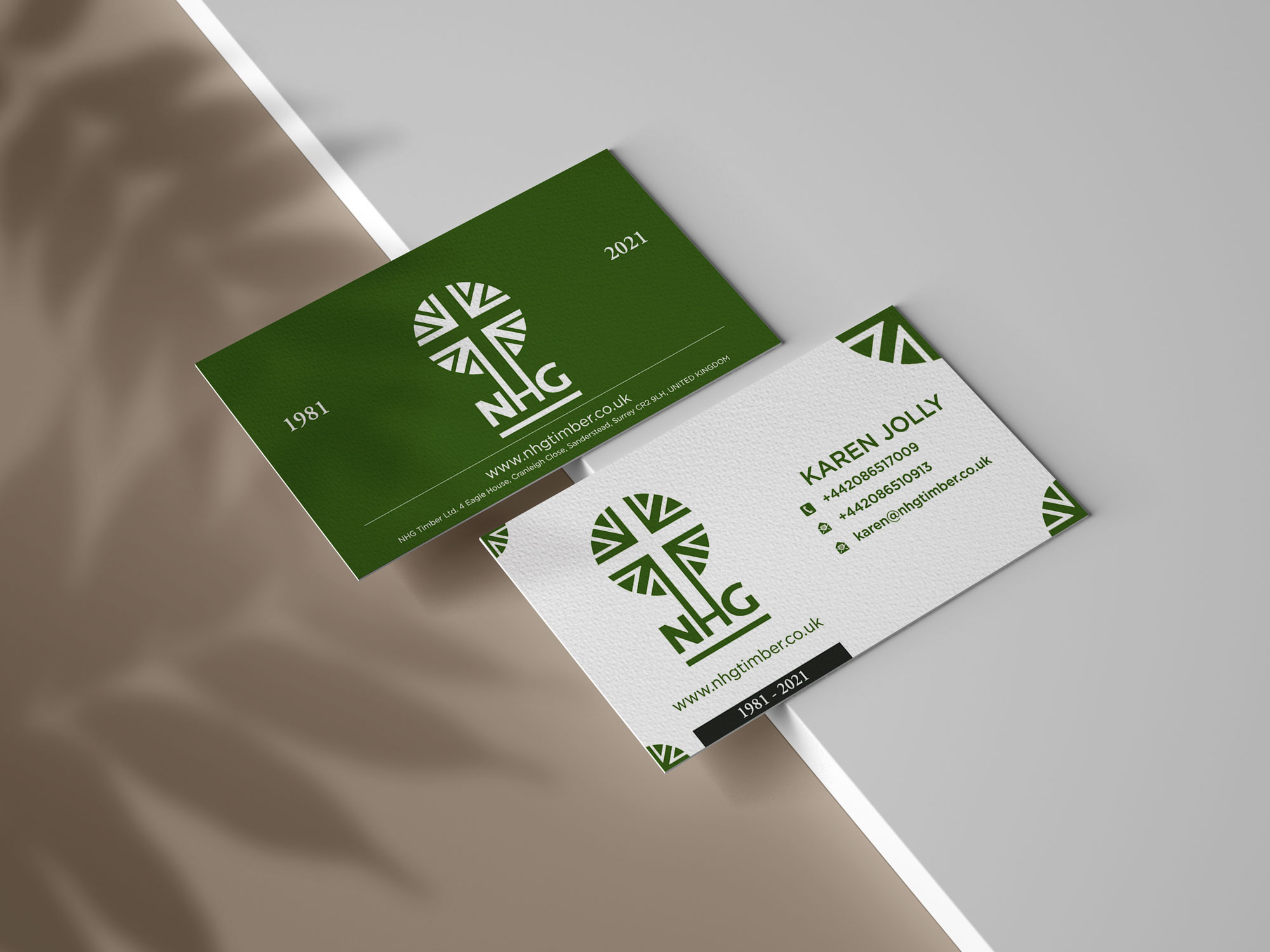 Visitenkarten-Design von hziane für NHG Timber Ltd | Design #26068937
