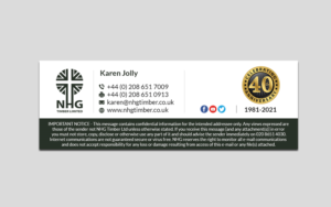 Business Card Design by Creations Box 2015 for NHG Timber Ltd | Design: #26074778