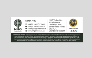 Business Card Design by Creations Box 2015 for NHG Timber Ltd | Design: #26074787