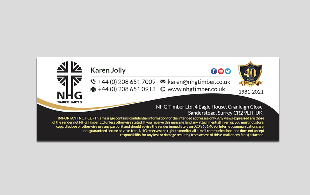 Business Card Design by Creations Box 2015 for NHG Timber Ltd | Design #26082951