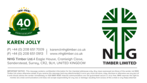 Business Card Design by chandrayaan.creative for NHG Timber Ltd | Design: #26065784