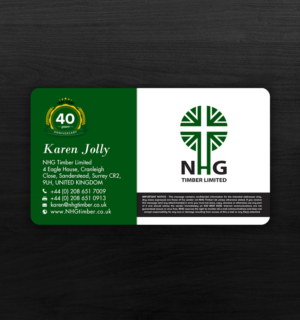 Business Card Design by chandrayaan.creative for NHG Timber Ltd | Design: #26067518