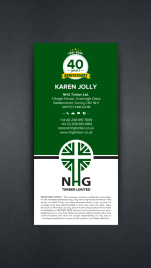 Business Card Design by chandrayaan.creative for NHG Timber Ltd | Design: #26067521