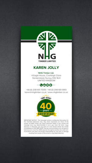 Business Card Design by chandrayaan.creative for NHG Timber Ltd | Design: #26067522