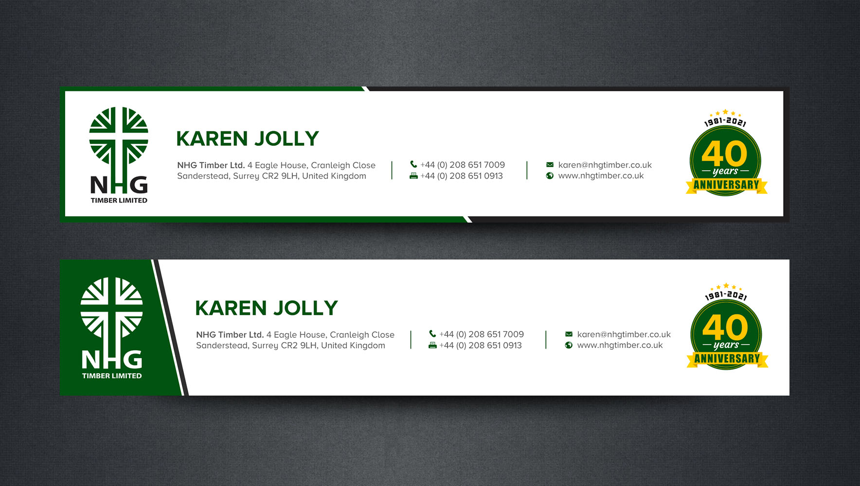 Business Card Design by chandrayaan.creative for NHG Timber Ltd | Design #26072647