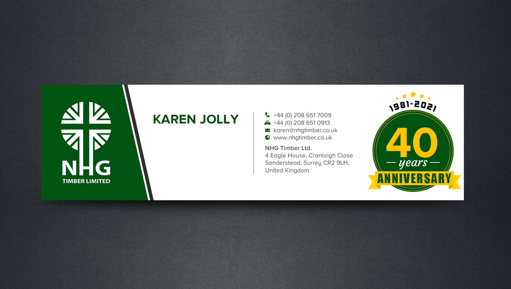 Business Card Design by chandrayaan.creative for NHG Timber Ltd | Design #26076674