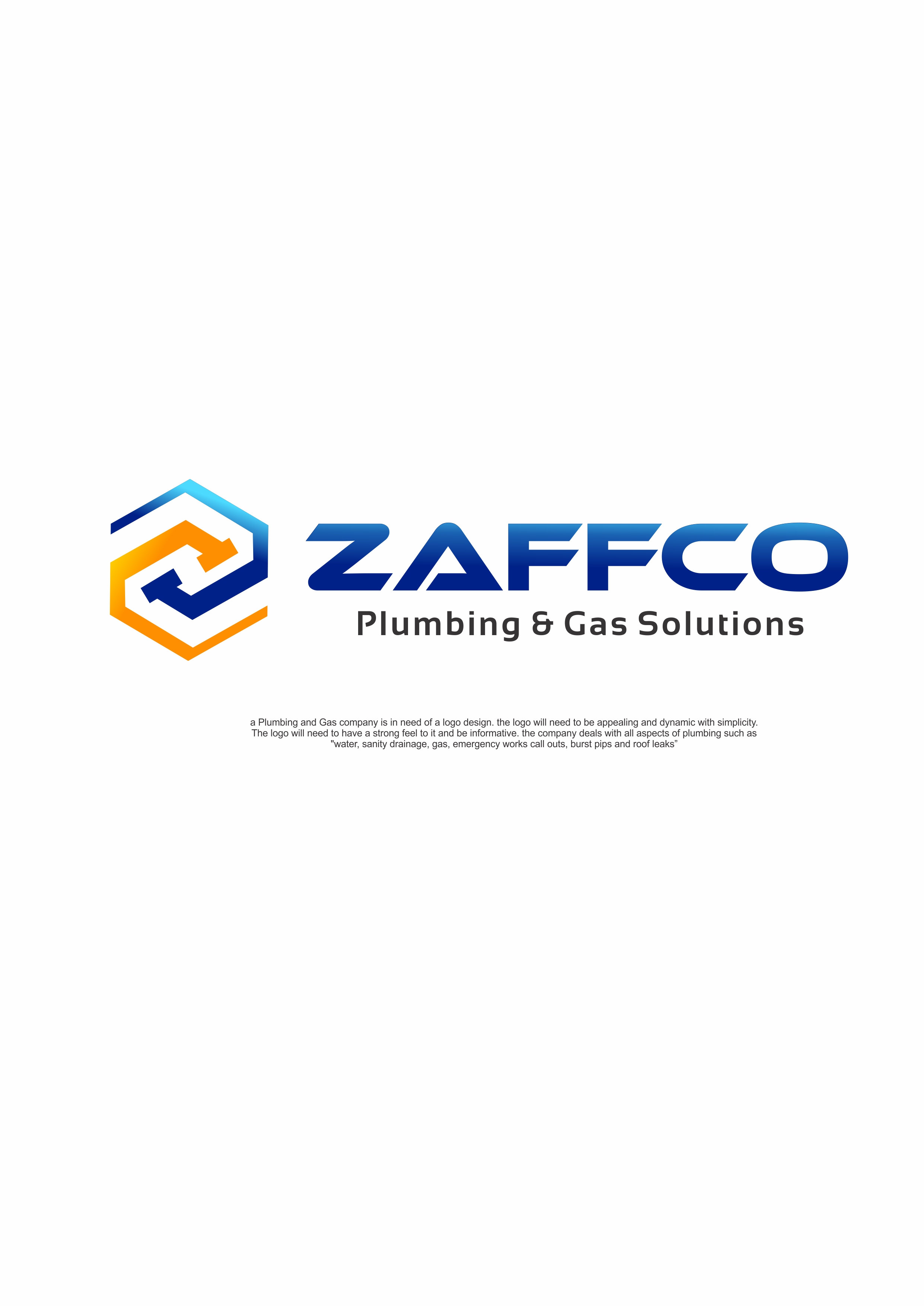 Diseño de Logo por alok bhopatkar para Zaffco plumbing and gas | Diseño #26080778