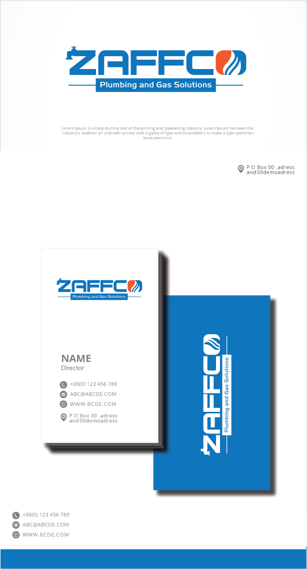 Diseño de Logo por graphicevolution para Zaffco plumbing and gas | Diseño #26054449