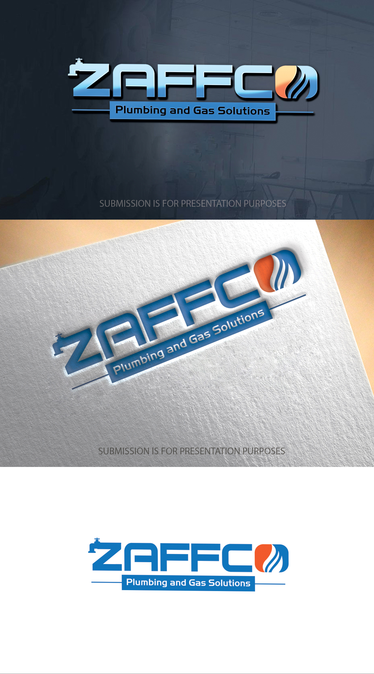 Diseño de Logo por graphicevolution para Zaffco plumbing and gas | Diseño #26054450
