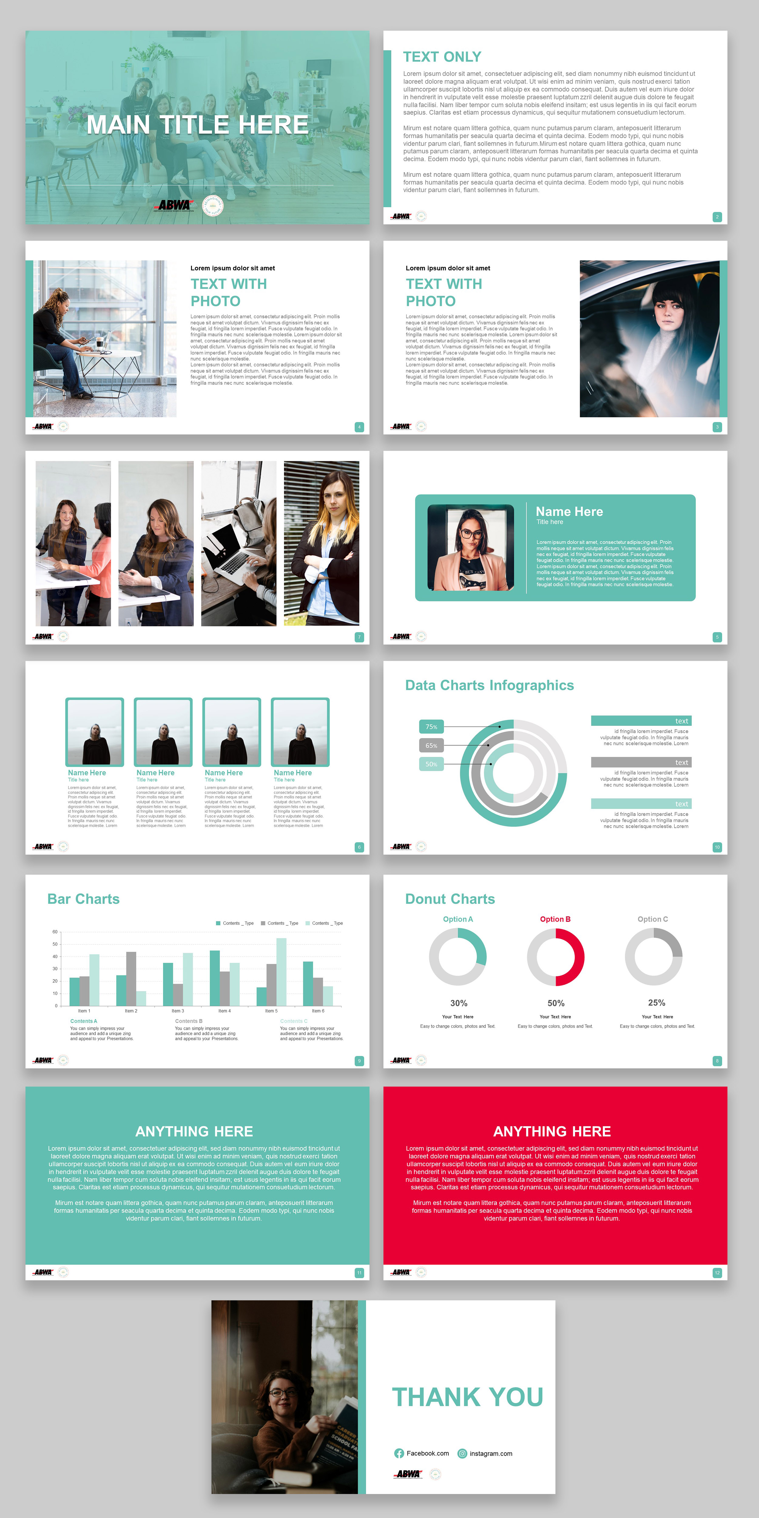 PowerPoint Design by JanuXart for American Business Women's Association | Design #26063485
