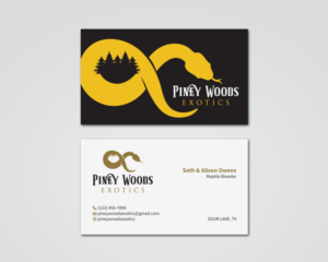 Snake breeder. Piney woods exotics  | Design de Carte de Visite par MDesign