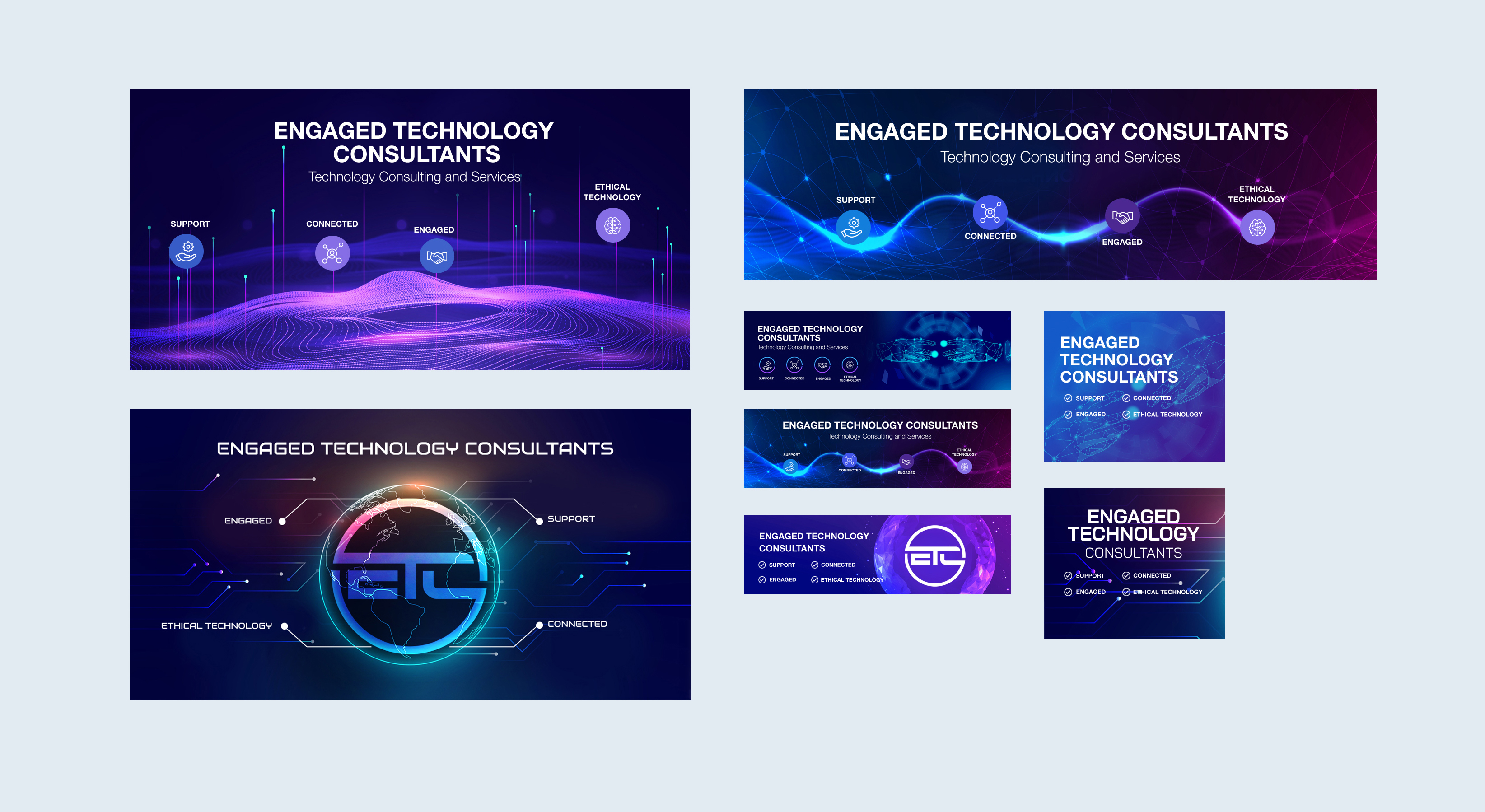 Diseño De Banner Publicitario por Blue Sparrow para Engaged Technology Consultants Inc. | Diseño #26070540