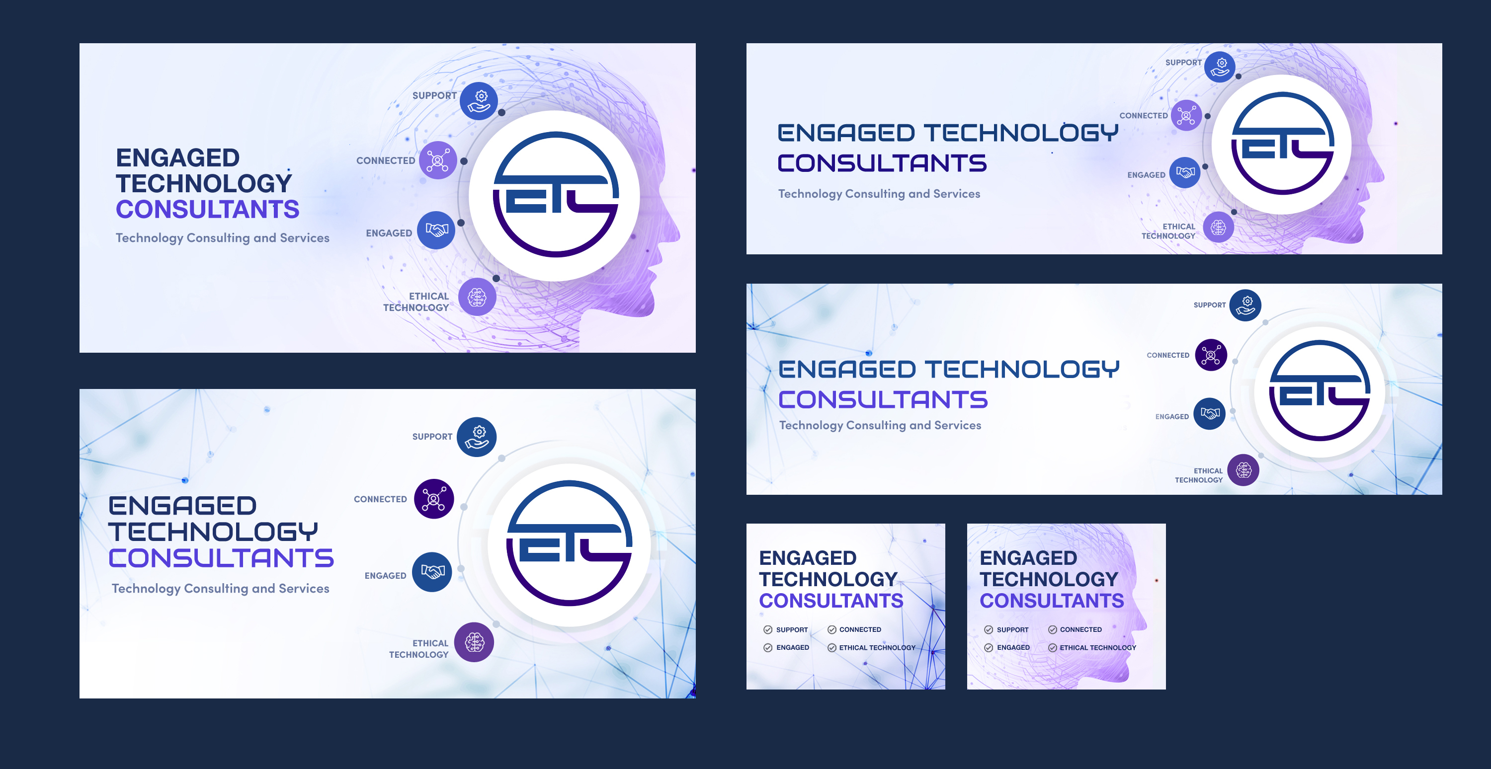 Banner-Design von Blue Sparrow für Engaged Technology Consultants Inc. | Design #26070631