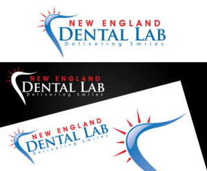 New England Dental Lab - Delivering Smiles | Logo Design by blue eye