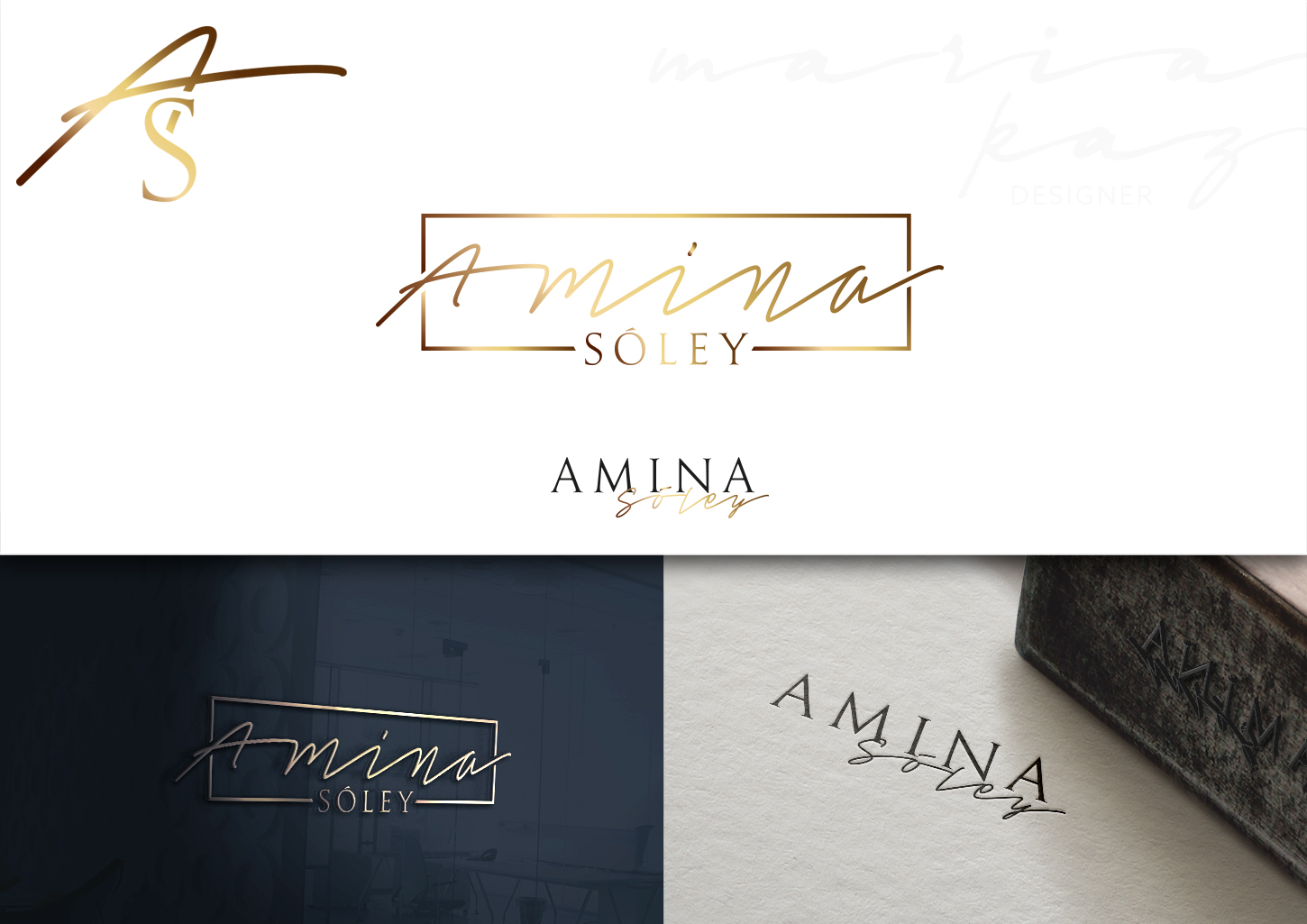 Logo Design by maria-kaz for Amina Sóley | Design #26064820