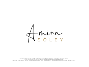 Logo Design by Pro_DesignMaster for Amina Sóley | Design: #26084126