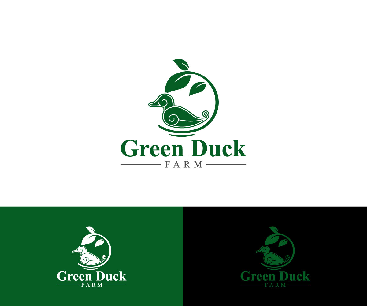 Logo Design by Hridoy Mizi 2 for Green Duck Farm | Design #26061888