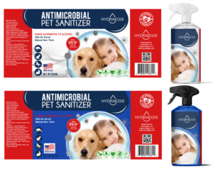Hydraegis, a Pet Sanitizer using a non alcohol product | Diseño de Etiqueta por ordelya.nicole