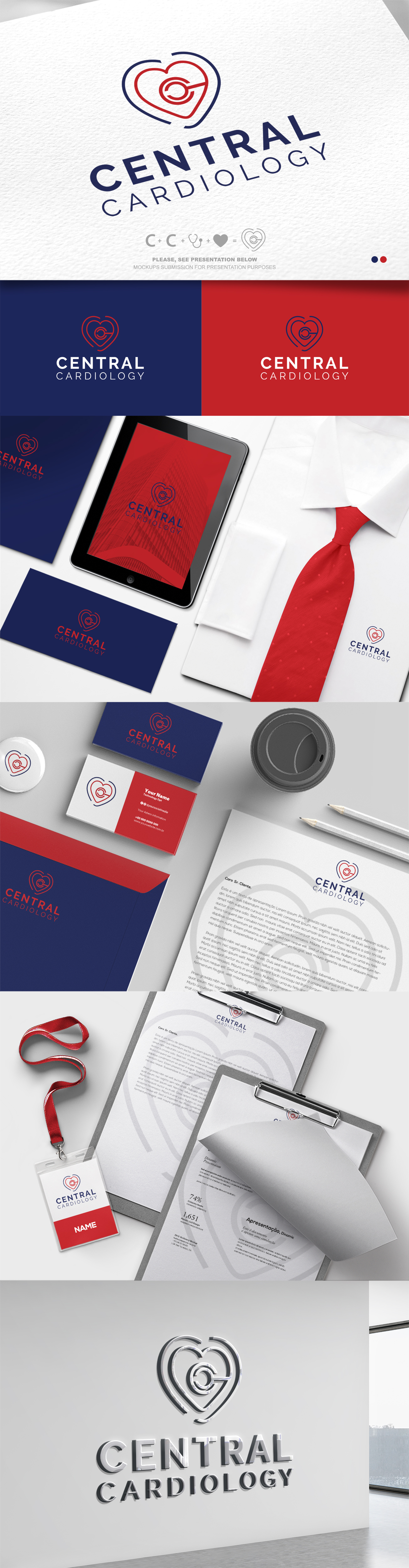 Logo Design by rafaeldsgn for Central Cardiology Clinic | Design #26075861