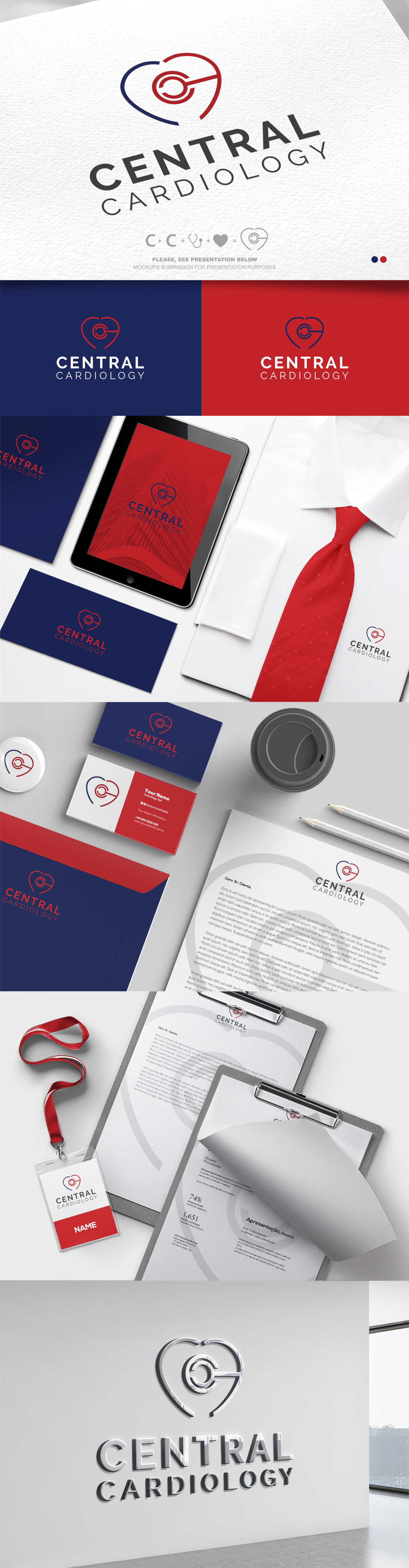 Logo Design by rafaeldsgn for Central Cardiology Clinic | Design #26107137