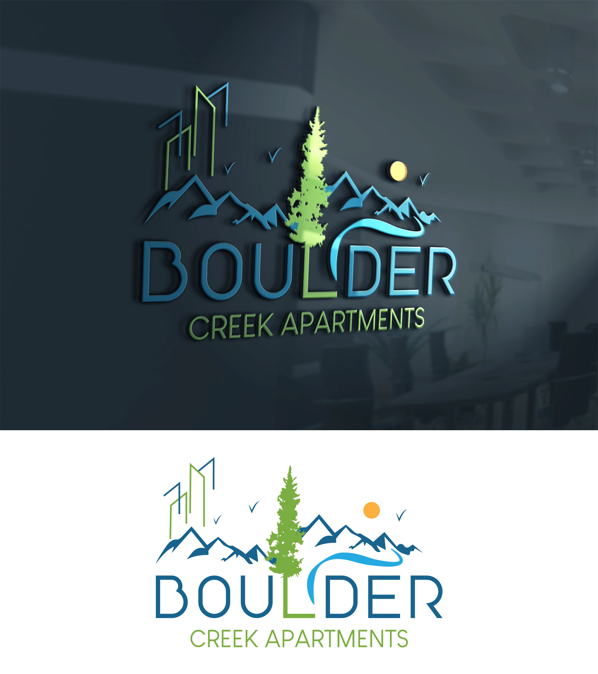 Logo-Design von u2square für boulder creek apartments | Design #26073771