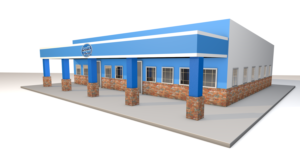 Commercial business building render for color option | Graphic Design by Rickyy