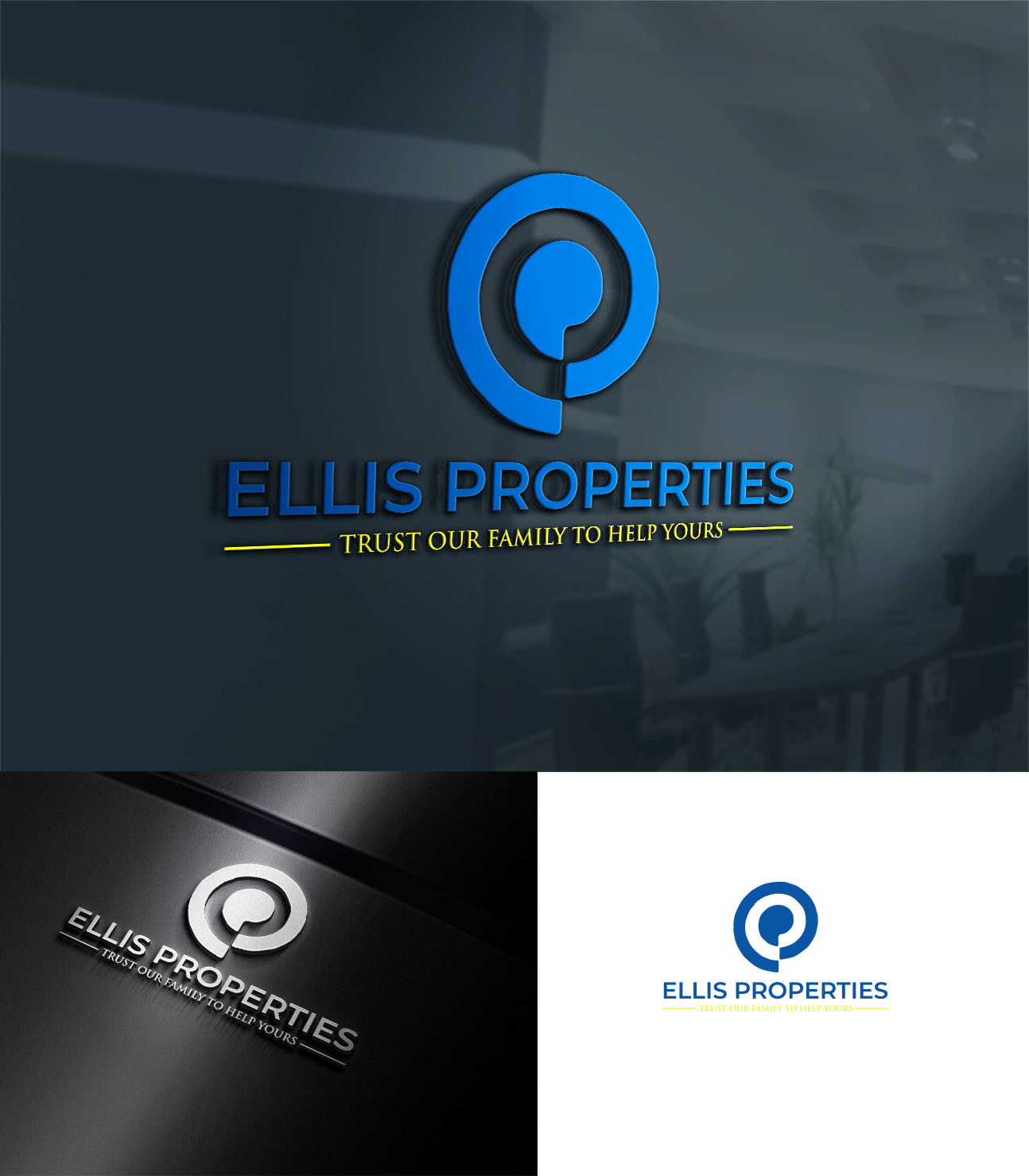 Elegant, Serious, Real Estate Logo Design for Ellis Properties "Trust Our Family To Help Yours