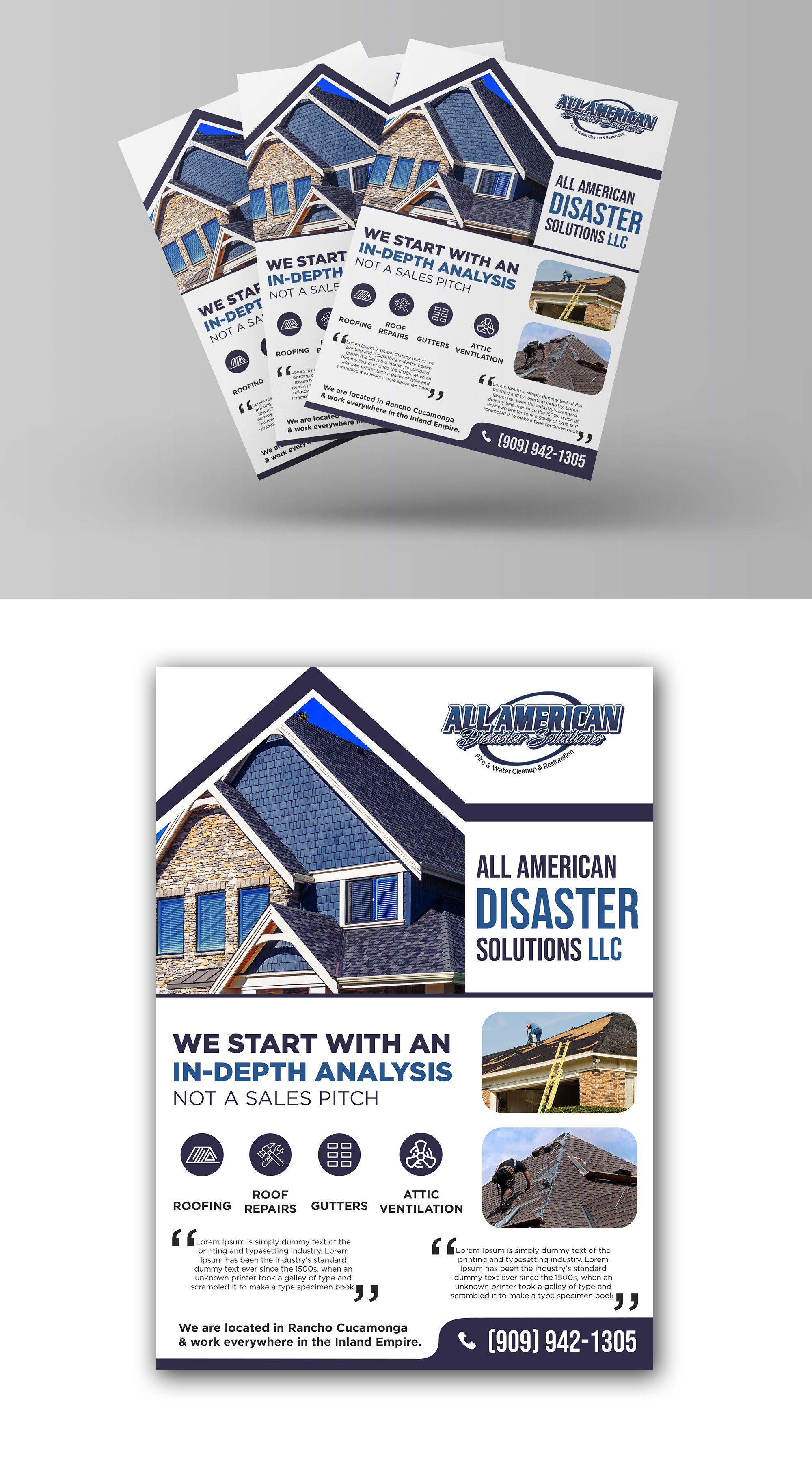 Flyer Design by debdesign for Mission Construction & Restoration | Design #26076696
