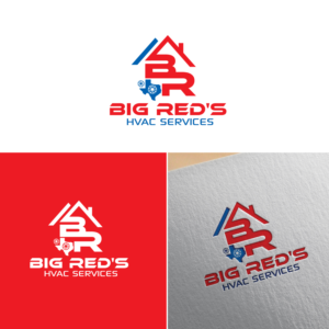 Big Red's HVAC Services | Logo Design by FourtuneDesign