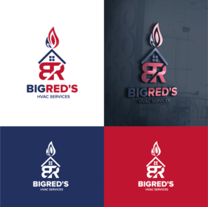 Logo Design by Maxo-Biz for Big Red's HVAC Services | Design: #26084594