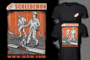Concrete Construction wet screed tshirt | T-shirt Design by Falih A
